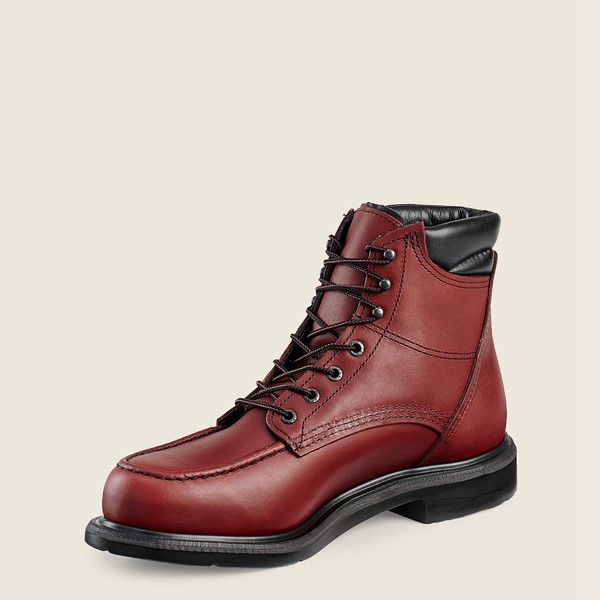 Red Wing Iş Botu Erkek - Supersole® - 6-Inch Soft Toe - Bordo - 35QOKUDJN